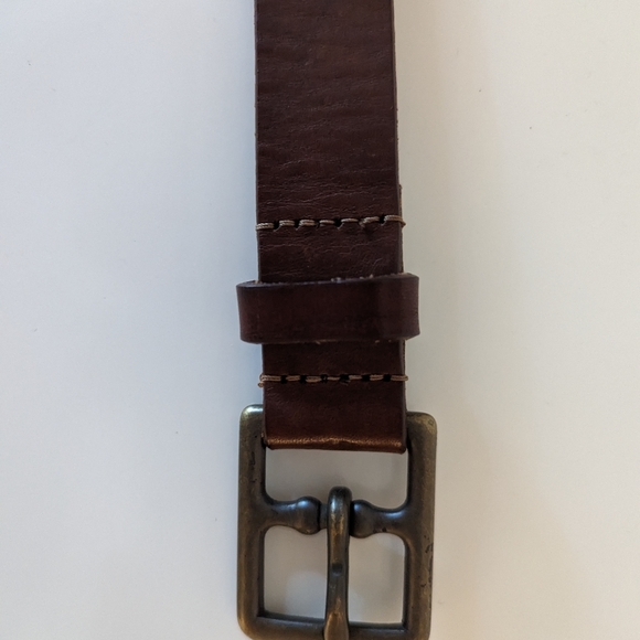 JCrew men's women's unisex 1" wide belt brown leather size 36 - Picture 3 of 3